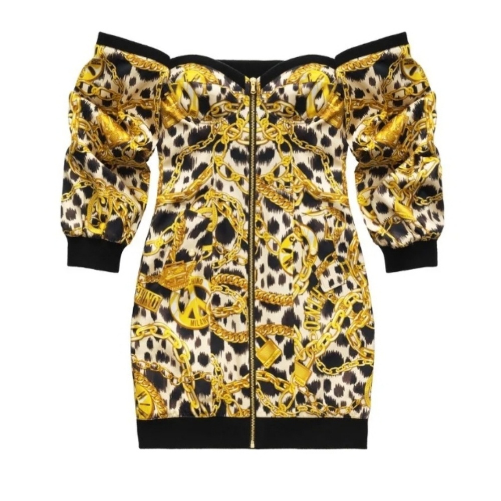 Moschino x H&M special collection gold chain motif